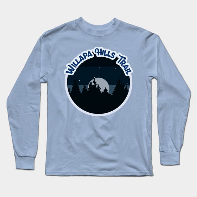 Willapa Hills Trial Campground Campground Camping Hiking and Backpacking through National Parks, Lakes, Campfires and Outdoors of Washington Long Sleeve T-Shirt by AbsurdStore